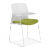 Silla confidente Swing, Cómoda, apilable, asiento tapizado