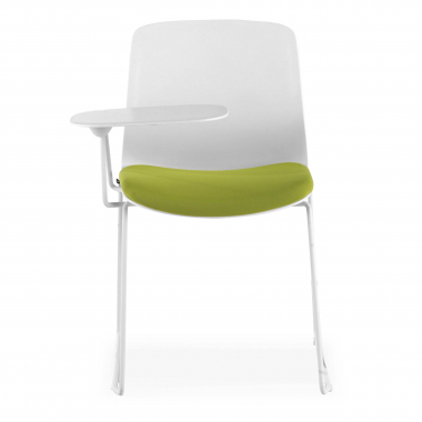 silla con pala blanco verde silla con pala de escritura tela sin brazos 3