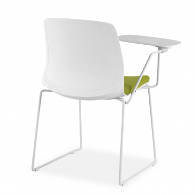 silla con pala blanco verde silla con pala de escritura tela sin brazos 6