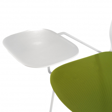 silla con pala blanco verde silla con pala de escritura tela sin brazos 5