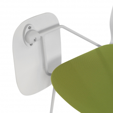 silla con pala blanco verde silla con pala de escritura tela sin brazos 7