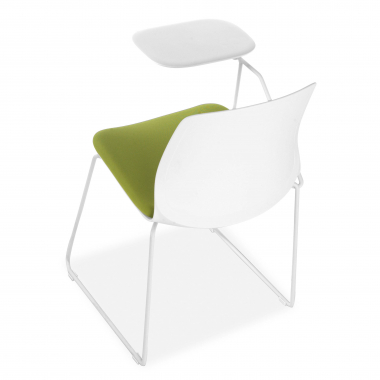silla con pala blanco verde silla con pala de escritura tela sin brazos 8