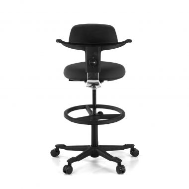 taburete ergonomico negro erghos tela sin brazos 8