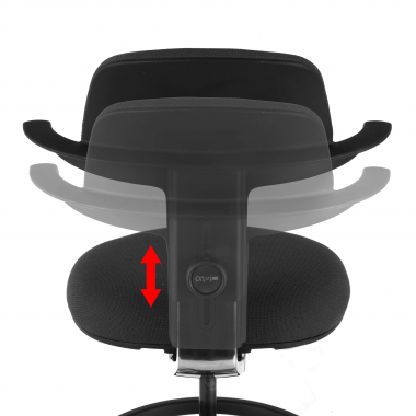 taburete ergonomico negro erghos tela sin brazos 5