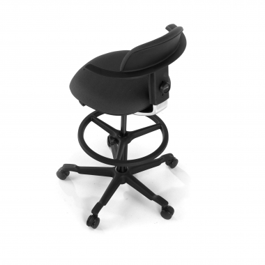 taburete ergonomico negro erghos tela sin brazos 9