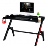 Mesa Gaming GT, fibra de carbono, patas en cruz