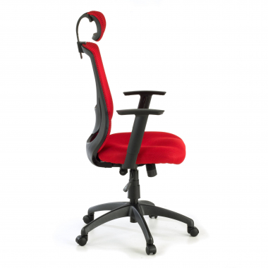silla de oficina rojo lake malla brazos regulables 1d soporte lumbar reposacabezas 7