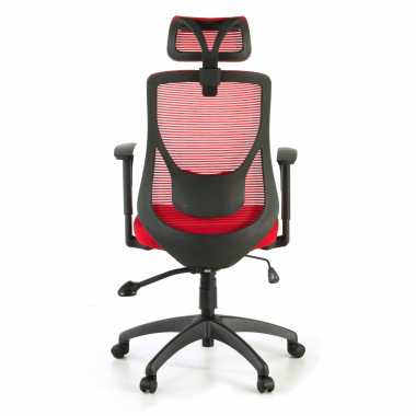 silla de oficina rojo lake malla brazos regulables 1d soporte lumbar reposacabezas 8