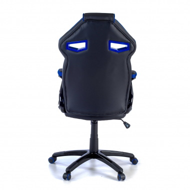 silla gaming azul ecopiel piel sintetica brazos fijos 8