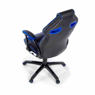 silla gaming azul ecopiel piel sintetica brazos fijos 6