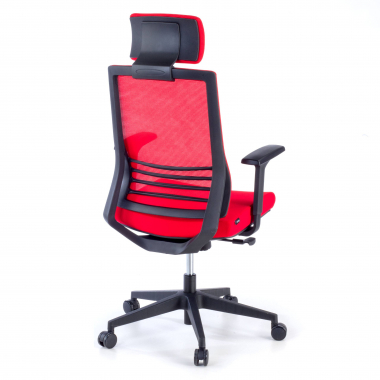 silla de oficina rojo con reposacabezas malla brazos regulables 1d soporte lumbar reposacabezas 7