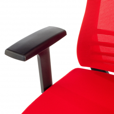 silla de oficina rojo con reposacabezas malla brazos regulables 1d soporte lumbar reposacabezas 9