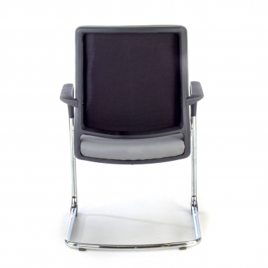 silla confidente gris ecopiel piel sintetica brazos fijos 6