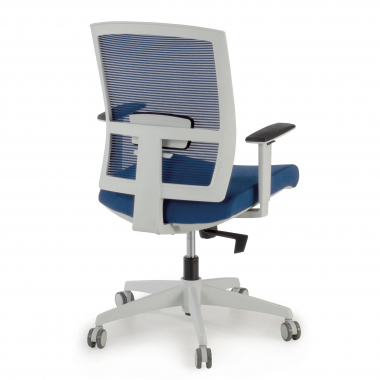 silla ergonomica blanco azul estructura blanca malla brazos regulables 1d soporte lumbar 8