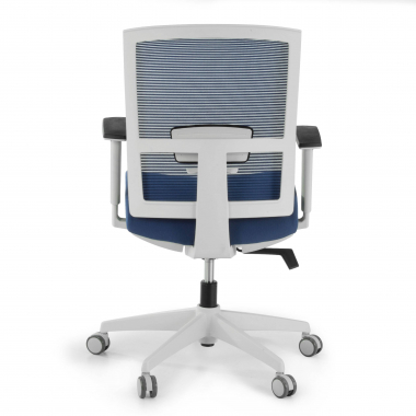 silla ergonomica blanco azul estructura blanca malla brazos regulables 1d soporte lumbar 6
