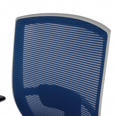 silla ergonomica blanco azul estructura blanca malla brazos regulables 1d soporte lumbar 5