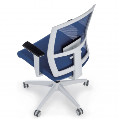 silla ergonomica blanco azul estructura blanca malla brazos regulables 1d soporte lumbar 9