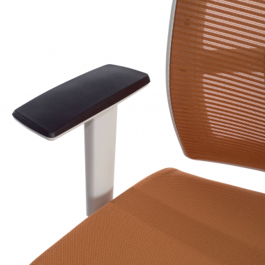 silla ergonomica blanco naranja estructura blanca malla brazos regulables 1d soporte lumbar 5