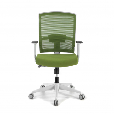 silla ergonomica blanco verde estructura blanca malla brazos regulables 1d soporte lumbar 4