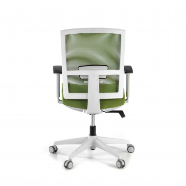 silla ergonomica blanco verde estructura blanca malla brazos regulables 1d soporte lumbar 7