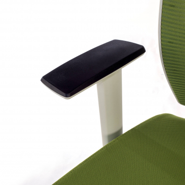 silla ergonomica blanco verde estructura blanca malla brazos regulables 1d soporte lumbar 8