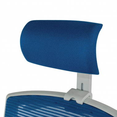 silla ergonomica blanco azul estructura blanca reposacabezas malla brazos regulables 1d soporte lumbar reposacabezas 5