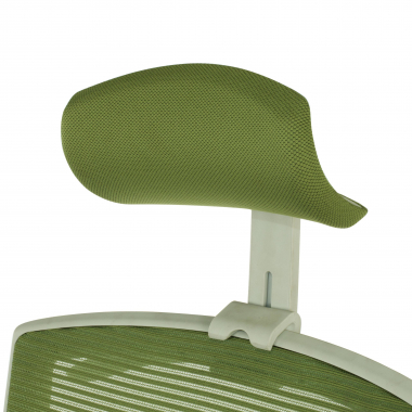 silla ergonomica blanco verde estructura blanca reposacabezas malla brazos regulables 1d soporte lumbar reposacabezas 7