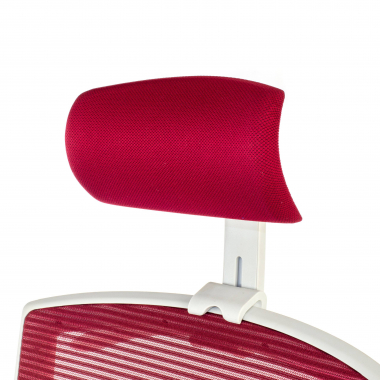 silla ergonomica blanco rojo estructura blanca reposacabezas malla brazos regulables 1d soporte lumbar reposacabezas 8