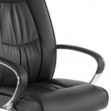 sillon de oficina negro respaldo alto piel sintetica piel sintetica brazos tapizados 5