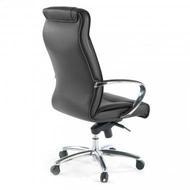 sillon de oficina negro respaldo alto piel sintetica piel sintetica brazos tapizados 4