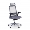 Silla de Oficina Global, mecanismo sincronizado, reposacabezas, red