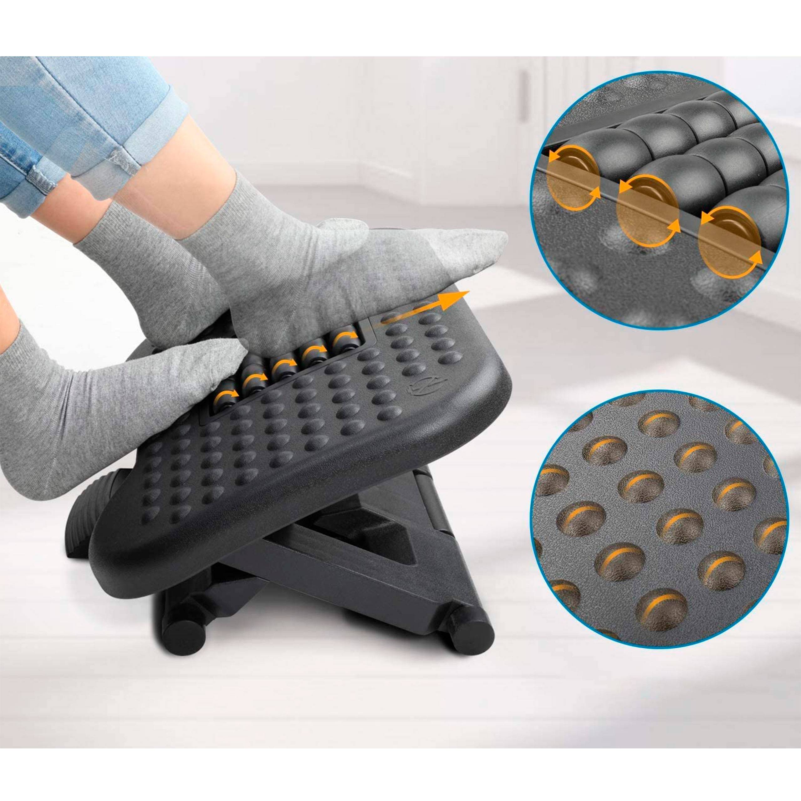 Apoio de pés ergonómico para escritório Erghos-Pro, efeit...