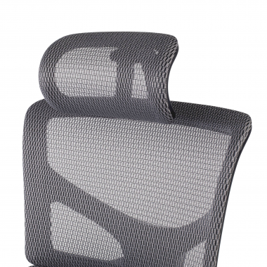 silla ergonomica gris next1 con reposacabezas malla brazos regulables 4d soporte lumbar reposacabezas 6