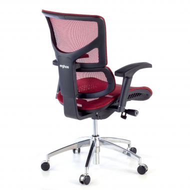 silla ergonomica rojo next1 sin reposacabezas malla brazos regulables 4d doble soporte lumbar 9