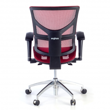 silla ergonomica rojo next1 sin reposacabezas malla brazos regulables 4d doble soporte lumbar 6