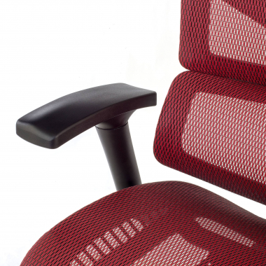 silla ergonomica rojo next1 sin reposacabezas malla brazos regulables 4d doble soporte lumbar 5