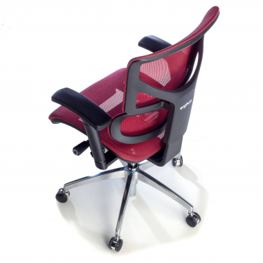silla ergonomica rojo next1 sin reposacabezas malla brazos regulables 4d doble soporte lumbar 7