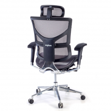 silla ergonomica gris next2 con reposacabezas malla brazos regulables 4d soporte lumbar reposacabezas 5