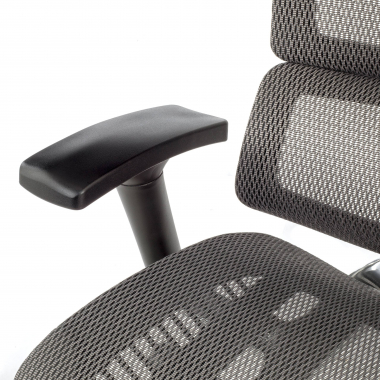 silla ergonomica gris next2 con reposacabezas malla brazos regulables 4d soporte lumbar reposacabezas 6