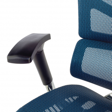 silla ergonomica azul next2 con reposacabezas malla brazos regulables 4d soporte lumbar reposacabezas 5