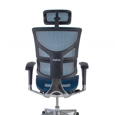 silla ergonomica azul next2 con reposacabezas malla brazos regulables 4d soporte lumbar reposacabezas 6