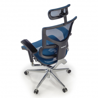 silla ergonomica azul next2 con reposacabezas malla brazos regulables 4d soporte lumbar reposacabezas 9