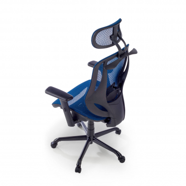 silla ergonomica azul locktech malla brazos regulables 1d soporte lumbar reposacabezas 9