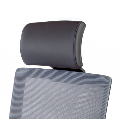 silla de oficina gris estructura negra malla brazos regulables 1d soporte lumbar reposacabezas 8