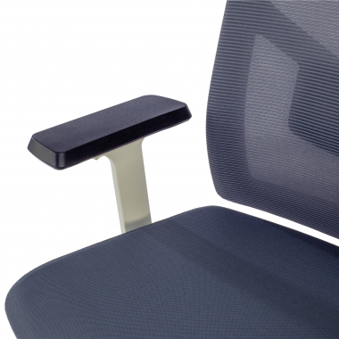 silla de oficina blanco gris estructura blanca reposacabezas malla brazos regulables 1d soporte lumbar reposacabezas 6