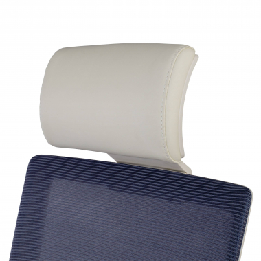 silla de oficina blanco gris estructura blanca reposacabezas malla brazos regulables 1d soporte lumbar reposacabezas 9
