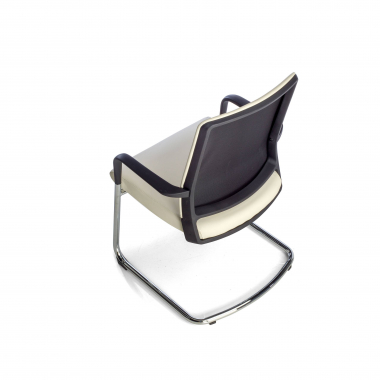 silla confidente blanco ecopiel piel sintetica brazos fijos 8