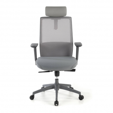 silla de oficina gris red con reposacabezas malla brazos regulables 3d reposacabezas 4