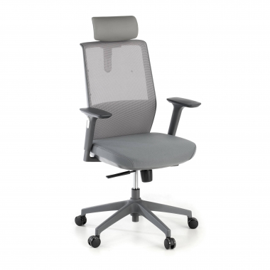 silla de oficina gris red con reposacabezas malla brazos regulables 3d reposacabezas 1