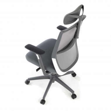 silla de oficina gris red con reposacabezas malla brazos regulables 3d reposacabezas 7